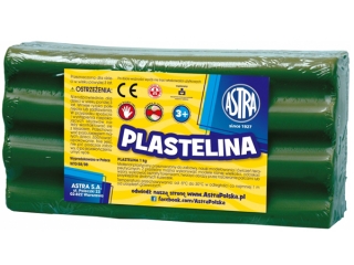 Plastelina Astra 1 kg zielona ciemna (31.17 proc.) ASPROM